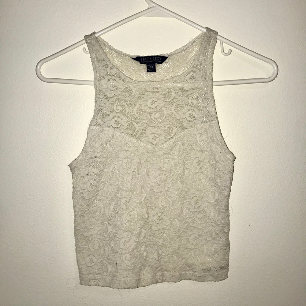 High neck lace American Eagle crop top